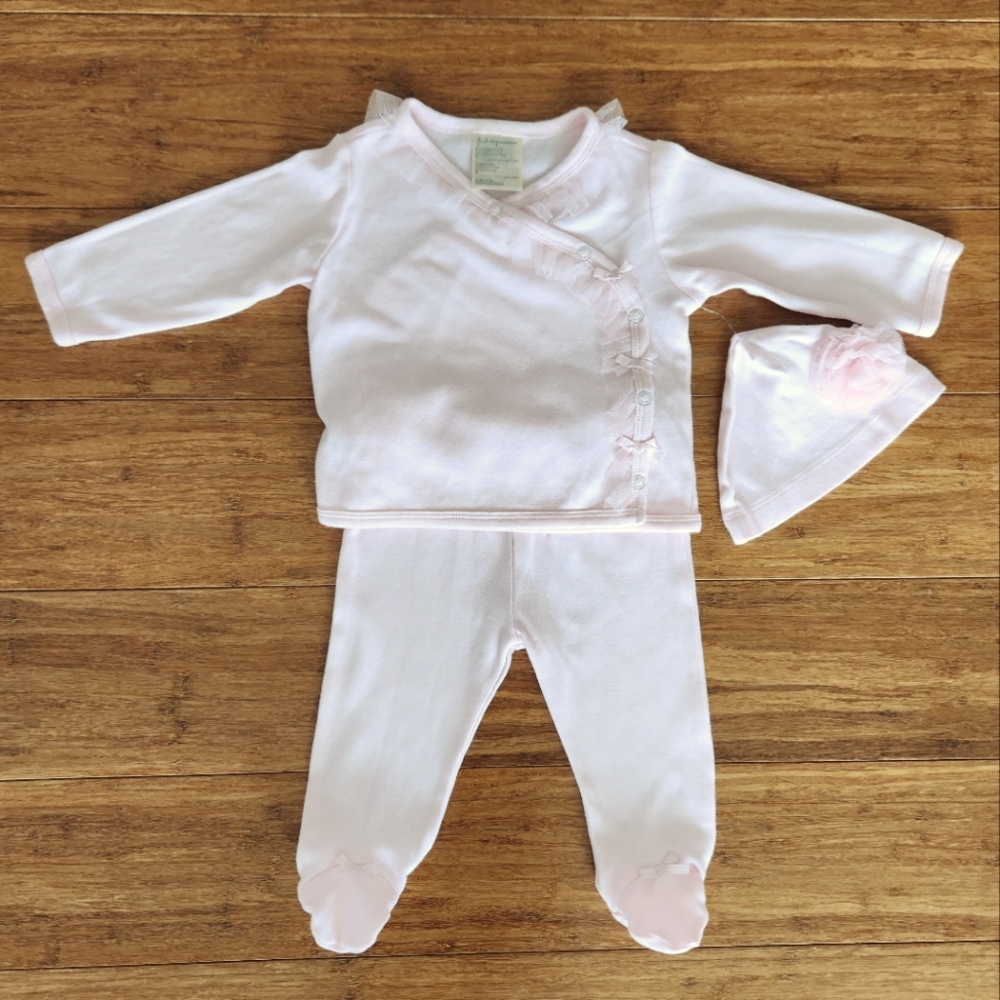 3-Pc Pink Ruffle Set | First Impressions | Sz 6-9 Months